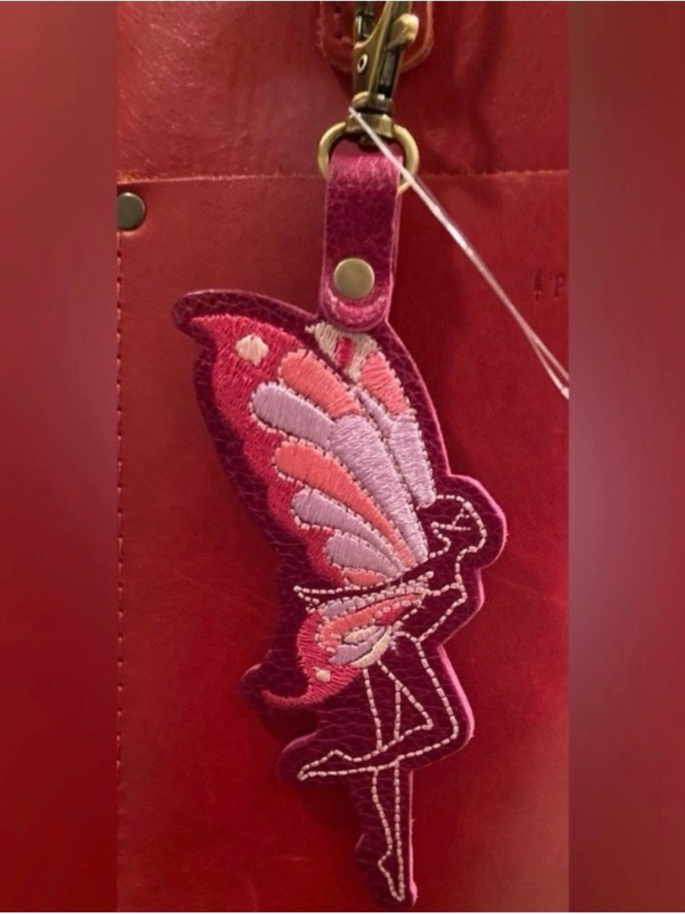 Portland Leather Orchid Fairy Bag Charm Bag Flair - NEW